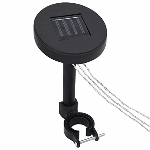 Bulliing Gazebo LED String Lights with Solar Panel,Patio Gazebo Canopy Garden Pavilion Tent Shelter with 2 Tier Roof and Mosquito Netting, Steel Frame