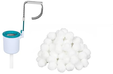 Bestway Flowclear | Kit iniziale per Skimmer di piscina con 500 g di sfere filtranti | Skimmer a sospensione per sistemi di filtrazione | Adatto per impianti di filtrazione da 2006 l/h | per la