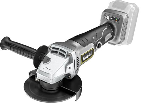 Ecarke Cordless Angle Grinder for De Walt 18&20V Li-Ion Battery with 125mm Disc Diameter, 33mm Cutting Depth, Brushless with Quick-Fix-Nut (Blade, Battery, and Charger Not Included)