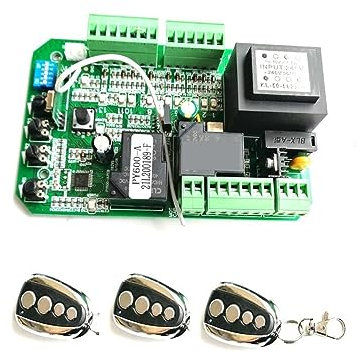 Garagedörröppnare, Grindmotorstyrenhet Kretskort Elektroniskt kort for skjutportöppnare Mjukstartsfunktion Fotgängarläge,Automatisk portöppnare(6 remote control kit)