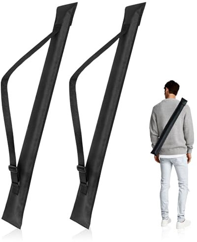 2 Stück Billard Queue Tasche, 32 Billard Stick Queuekoffer Tragbare Pool Cue Bag mit Verstellbarem Schultergurt, Tragetasche Snooker Sticks Billard Tasche für 1/2 Snooker Billard Stick Rod Storage