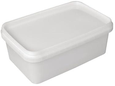 CaterCo 1L Plastic Ice Cream Food Storage Containers with Lids - 10 Pack - BPA-Free, Leakproof, Freezer & Microwave Safe Tubs for Food, Meal Prep & Takeaway (1L Containers with Lids - 10 Pack)