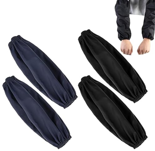 Lot de 2 paires de protège-bras imperméables - Protection des avant-bras - Protection contre l'huile - Réutilisables - Pour la cuisine, le nettoyage, le lavage, la peinture, la cuisine, les soins du