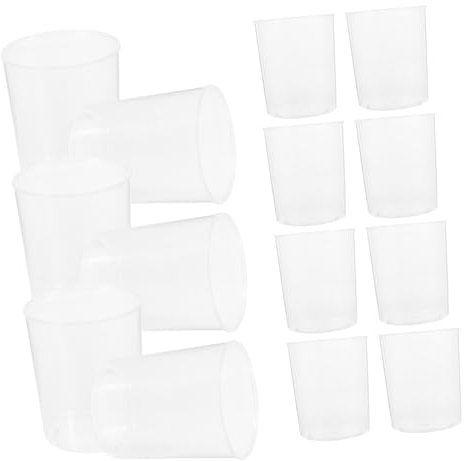 Gatuida 30Pcs Clear Measuring Beakers Graduated Lab Cups for Accurate Measurement Smooth Surface Easy to Clean for Science Experiments and Liquid Dispensing