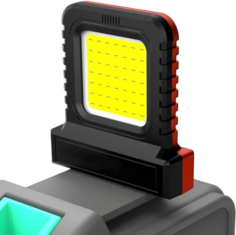 Lumière de travail portable - lampe à batterie 21V | Projection à LED réglable avec projecteur étanche à l'ampoule en cornbe | Éclairage d'interface universel pour mécanismes de garage extérieur élect