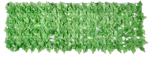 Telón de fondo de hierba verde, valla de hoja de uva artificial, valla de privacidad, setos | Paneles de vegetación, telón de fondo de pared, decoración de vid para balcón y terraza