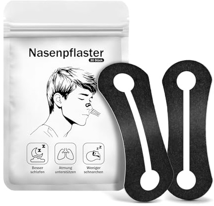Tiras Nasales Deportivas, 30 uds Dilatador NasalDilatación Reforzada de Fosas Nasales. Alivia congestión, Optimiza Sueño Antironquidos, Nose Strips