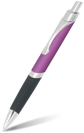 ONLINE Druck-Kugelschreiber Sporty Lila, Aluminium-Kulli, auswechselbarer Mine, dokumentenecht, blau schreibend, Metallclip