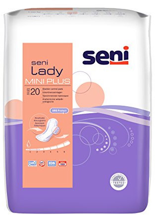 Seni 9912 LADY mini plus - Inserto per incontinenza con 2,5 gocce, 20 pezzi