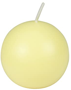Zest Candle 6-Piece Ball Candles, 3-Inch, Ivory