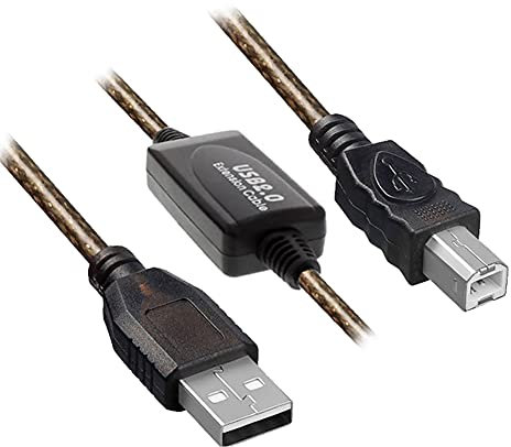 Bolwins C13CS Aktives USB 2.0 Repeater Verstärkerkabel 10m mit IC-Chip - 480Mbps High-Speed Geschirmtes Druckerkabel USB A auf B für Drucker Scanner Multifunktionsgeräte Plug Play