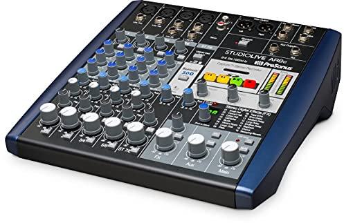 PreSonus StudioLive AR8c Analog-Mixer/Audio-Interface 8-Kanal-USB-C-kompatibel/SD-Stereo-Recorder