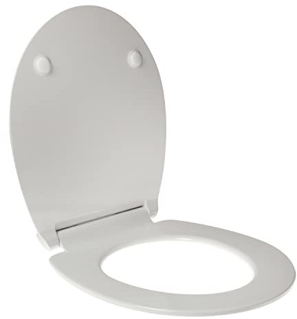 Copriwater per GLOBO ARIANNA SOSPESO SLIM TERMOINDURENTE BIANCO cerniera inox