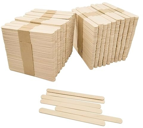 1000 palillos de madera para hielo, palitos de madera, espátulas de madera, palos de hielo de madera para manualidades, palos de madera, espátula de madera, espátula de madera para manualidades