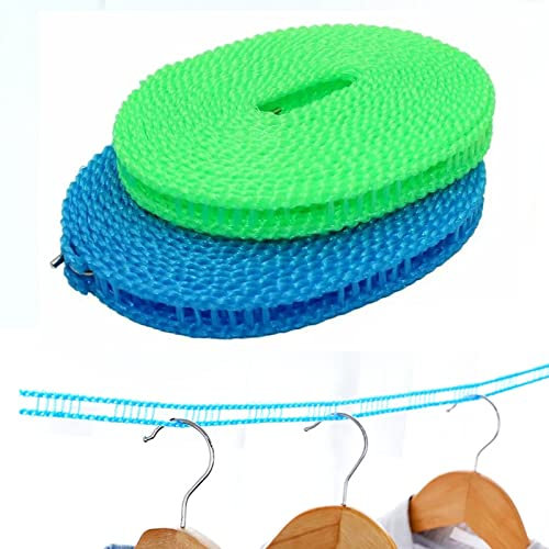 Winddichte Wäscheleine,rutschfeste Wäscheleine,Nylon-Wäscheleine,Tragbare Reise-Wäscheleine,für Camping-Kleiderbügel im Innen- und Außenbereich