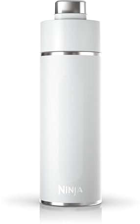 Ninja DW2401WH Thirsti 24oz Travel Water Bottle, for Carbonated Sparkling Drinks, Colder and Fizzier Longer, Leak Proof, 24 Hrs Cold, Dishwasher Safe, Stainless Steel Insulated Tumbler, Cloud White
