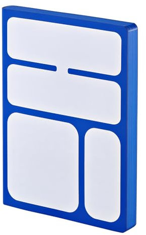 Nuuna Notizbuch A5+ | Graphic L - Hi | 3,5 mm Punktraster | 256 nummerierte Seiten | 120 g Premium-Papier | Leder blau | nachhaltig produziert in Deutschland