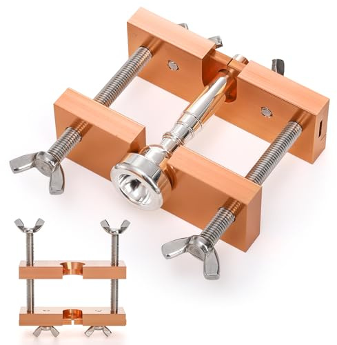 Noamus Trumpet Mouthpiece Puller Tool, Professional Rose Gold Mouthpiece Remover, Adjustable Aluminium Trombone Horn Repair Tools for Wind Instrument Baritone Euphonium Mellophone