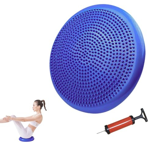 Cojín de Equilibrio. Disco de Yoga, Pilates, Fitness Antideslizante de Aire. Almohada Inflable para Mejorar la Postura. Disco para Entrenar la Estabilidad.