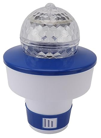 Dispensador químico para Piscinas de 8 Pulgadas, dispensador de tabletas Cl para Piscina Flotante Iluminado de 11cm para Piscinas de hidromasaje y SPA