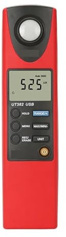 DELURA Fotometro for Illuminazione UT381 UT382 UT383 UT383BT UT383S Luxmetro Digitale Illuminamento Lux FC Tester Professionale (Color : UT382)