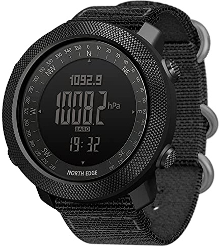 Jemora Digital sportklocka för män med höjdmätare barometer kompass världstid 50 m vattentät stegräknare armbandsur