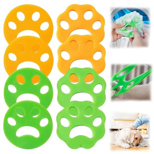 8 Stücke Tierhaarentferner Waschmaschine, Hundehaare Waschmaschine, Wiederverwendbarer Tierhaarentferner, Haarfänger Für Entfernt Tierhaare Fusseln,Für Wäschetrockner Und Waschmaschine