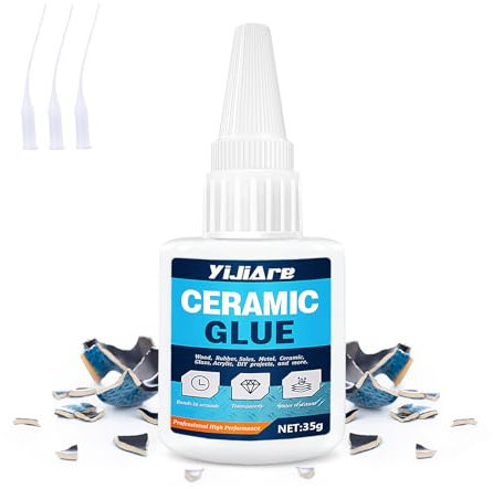 Colle Céramique 35g, Colle Super Instantanée pour Porcelaine et Poterie, Haute Adhésion pour Porcelaine, Poterie, Vaisselle, Carreaux, DIY Artisanat et Plus Encore