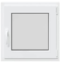 Källarfönster RISOR 60 x 60 cm vridbar lutning DIN höger vit – PVC och glas fönsterfilm för optimal ljusgenomsläpplighet och hållbarhet