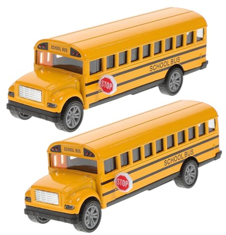 HEALSOPTHY 2piezas Autobús De Juguete Años Autobús Escolar De Juguete De Realista Material Duradero para rol La Escuela o Casa