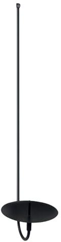 RadianceBiz Bougeoir Mural en Métal Noir pour Dîner Romantique, 43 Cm de Long