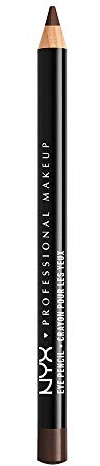 NYX Professional Makeup Eye Liner Pencil Slim Liner Defined 931 Black Brown | Long-Wearing Eyeliner, Bleed-Resistant Creamy Formula, Precise Sharpenable Tip, Easy Application