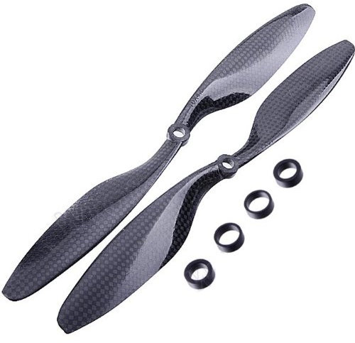 QWinOut 3k Carbon Fiber Propeller Cw CCW 8045 8047 9047 1045 1047 1147 1238 1245 1447 1555 CF Props for RC Quadcopter Hexacopter Multi Rotor UFO (1045,1 Pair)