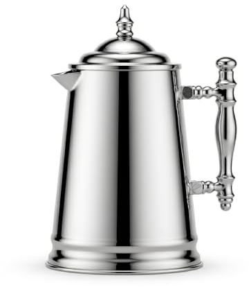 Francois et Mimi Vintage-Style Stainless Steel French Coffee Press, 34-Ounce