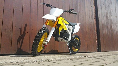 Pocketbike Crossbike Dirtbike 49cc 2 Takt RV-Racing Kinder Motorrad Gelb