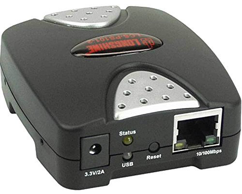 Longshine LCS-PS101-B Printserver 10/100 1x USB2.0 Retail Schwarz