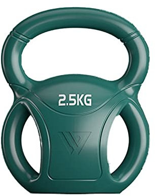 Cfty Kettlebell 2.5kg 5kg Polypropylene Male and Female Dumbbell Gym Exercise Equipment Household Arm Muscle Squat Stovepipe Kettlebell (Pink, Green) (Color : Green-2.5kg)