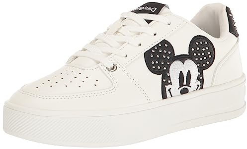 Desigual Pantofole Fancy Mickey Stud Bianche