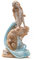 JTBDWOSK Meerjungfrau Prinzessin Statue Skulptur Aquarium Landschaftsbau Aquarium Figur Statuette Nordic Modern Home Indoor Dekor Outdoor Garten Harz Dekoration Ornament Kreatives Geschenk,6