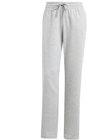Adidas Mujer Essentials Small Logo Feel Cozy Open HEM Pant, Medium Grey Heather, M