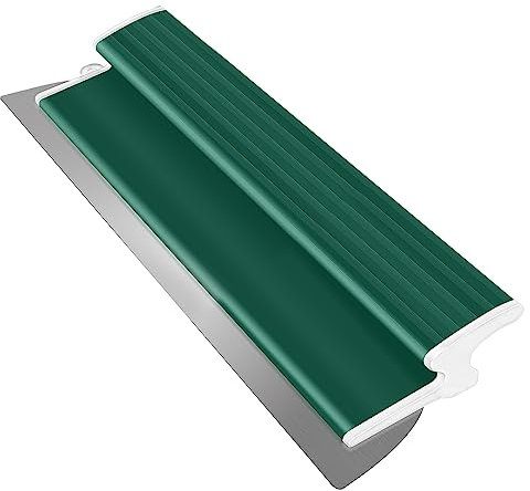 xinfedi Espátula de alta calidad de acero inoxidable, herramienta de espátula de 40 cm con mango ergonómico en Z y hoja de acero inoxidable intercambiable de 0,38 mm para paneles de yeso, papel