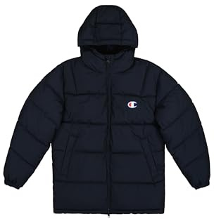 Champion Legacy Outdoor Retro Sport (220350) - WR Polyester Woven Cirè 144gr Hooded Chaqueta, Azul Marino (NNY), XXL Hombre FW24, Azul Marino (NNY), XXL