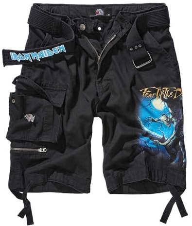 Brandit Maiden Savage Shorts FOTD, Color: Black, Size: L