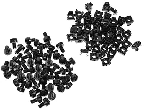 OUNONA 50sets Cage Nuts Screws Rack Bolts Nuts Washers High Strength Machine Tools