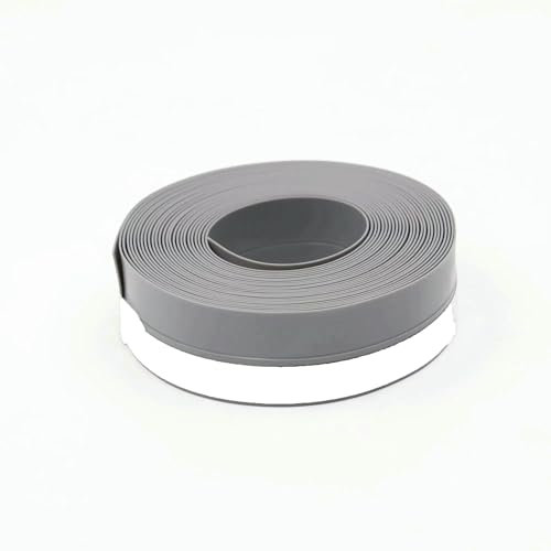 Tira de sellado autoadhesiva inferior para ventana, de silicona, para insonorización, anticorrientes, antipolvo, antiinsectos, para puerta, color gris, ancho 45 mm, 5 m