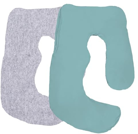 littogoose Maternity Pillow Cover ONLY Compatible with Momcozy Pregnancy Pillow (2 Pack Covers-Pillow NOT Included) Machine Washable Soft Breathable Fabric