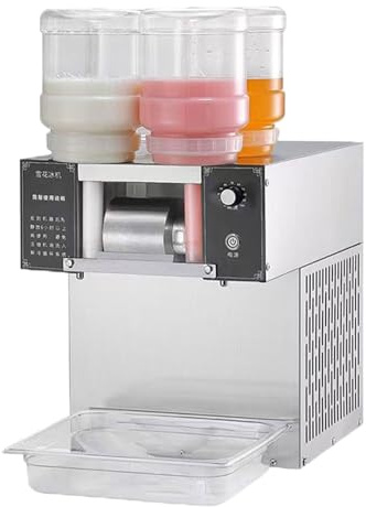 Máquina de cono de nieve comercial, trituradora de hielo eléctrica automática con velocidad ajustable, ideal para heladerías y heladerías, 1200 W de alta potencia