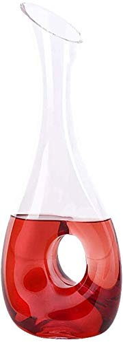 Hjärtformad Blyfri Kristallkaraff, Snabbkaraff, Handblåst Röd Karaff, 750 Ml Karaff, Vinkaraff