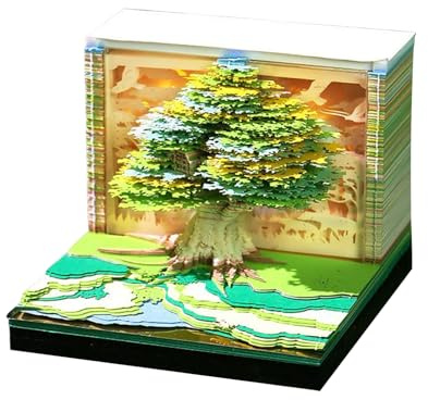 Generico 3D Time Piece Calendar 2026 with Notepad, Mini Tearable 3D Desk Calendar, Tear Away Notepad to Track Habits and Bookmark for Planning
