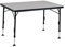 Crespo 1151400 CR ap-272 Tisch, Aluminium, schwarz, 120 x 80 cm